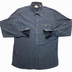 Ted Baker Shirt Mens 5 Blue Long Sleeve Contrasting Button Up